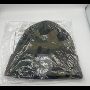 Supreme Swarovski S Logo Beanie (Camo)